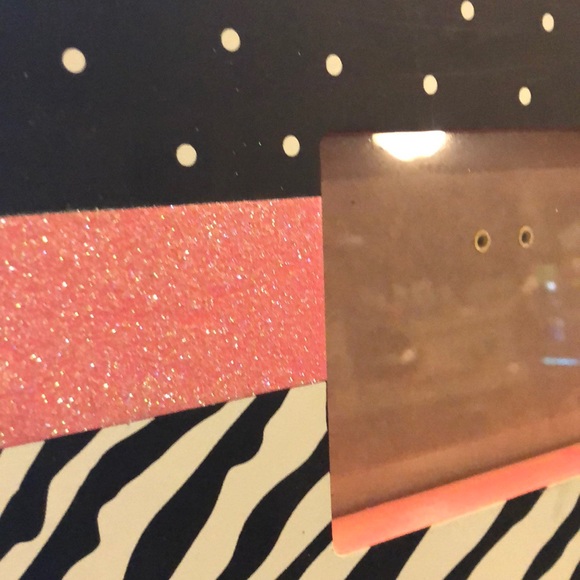 4x6 Wood Frame, zebra, polka dot, pink glitter - Picture 7 of 7